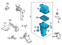 OEM 2019 Nissan Kicks Air Cleaner Diagram - 16500-5RB1A