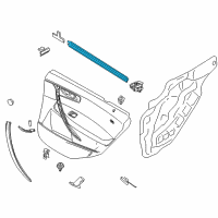 OEM BMW X3 Inner Weatherstrip, Rear Left Door Diagram - 51-35-3-330-185