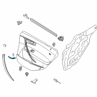 OEM 2006 BMW X3 Interior Inside Door Handle Left Diagram - 51-41-3-415-579