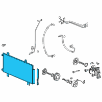 OEM Honda Fit Condenser Assy. Diagram - 80100-T5R-A01