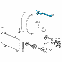 OEM 2016 Honda Fit Pipe, Air Conditioner Diagram - 80321-T5R-A01