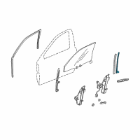 OEM 2002 Honda Accord Sash, L. FR. Door Center (Lower) Diagram - 72271-S84-A01