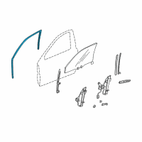 OEM 2002 Honda Accord Channel, Left Front Door Run Diagram - 72275-S84-A01