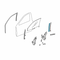 OEM 2002 Honda Accord Channel, Front Door Run (Lower) Diagram - 72239-S84-A01