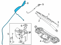 OEM Nissan Versa Tube Assy-Windshield Washer Diagram - 28935-5EF0A