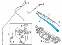 OEM 2022 Nissan Versa Arm Assy-Windshield Wiper Diagram - 28886-5EE0A