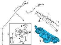 OEM 2020 Nissan Versa Drive Assy-Windshield Wiper Diagram - 28800-5EE0A