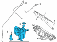 OEM 2020 Nissan Versa Tank Assy-Windshield Washer Diagram - 28910-5EE0A
