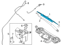 OEM 2021 Nissan Versa Blade Assy-Windshield Wiper Diagram - 28890-5EE0B