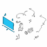 OEM 2018 Infiniti Q50 Condenser & Liquid Tank Assy Diagram - 92100-5CF0A