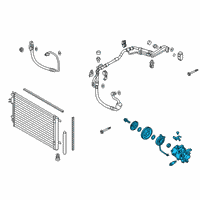 OEM Kia Rio Compressor Assembly Diagram - 97701H9150