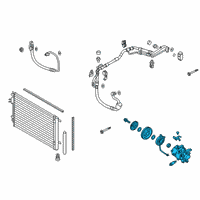 OEM 2019 Kia Rio Compressor Assembly Diagram - 97701H9150