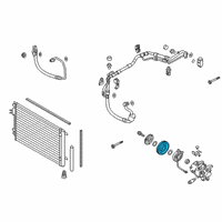 OEM 2019 Hyundai Accent PULLEY Assembly-A/CON Compressor Diagram - 97643-A7500