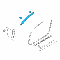 OEM Nissan Murano Garnish Assy-Front Pillar, RH Diagram - 76911-1GR0A