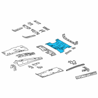 OEM Toyota RAV4 Center Floor Pan Diagram - 58211-78010