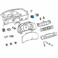 OEM 2012 Lexus CT200h Switch, Hazard Warning Diagram - 84332-76010