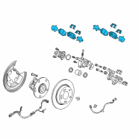 OEM 2020 Honda CR-V Pad Set, Rear Diagram - 43022-TLA-A11