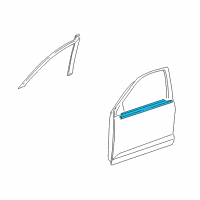 OEM 2005 Toyota Matrix Belt Molding Diagram - 75720-01031