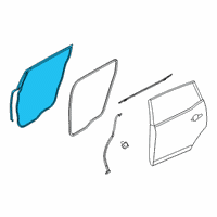 OEM Lincoln Door Weatherstrip Diagram - AE9Z-7425324-A