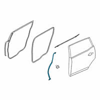 OEM Lincoln MKT Rear Weatherstrip Diagram - AE9Z-7428125-A