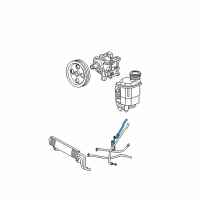 OEM 2004 Dodge Ram 2500 Line-Power Steering Pressure Diagram - 52113737AE