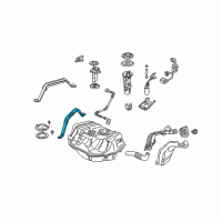 OEM 1999 Honda Accord Band, Driver Side Fuel Tank Mounting Diagram - 17522-S84-A00