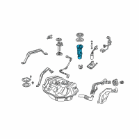 OEM 2002 Acura CL Filter Set, Fuel Diagram - 16010-S84-A01