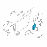 OEM 2009 Ford Focus Latch Diagram - 9S4Z-5421812-B