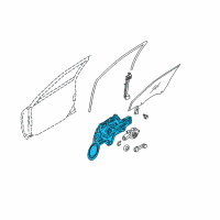 OEM 2006 Kia Spectra Regulator Assembly-Front Door Diagram - 824012F000