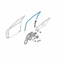 OEM 2004 Kia Spectra Run-Front Door Window Glass Diagram - 825402F000