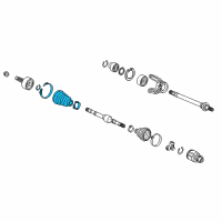 OEM 2017 Honda Accord Boot Set, Outboard Diagram - 44018-T2A-A73