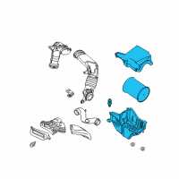 OEM 2017 Ford Focus Air Cleaner Assembly Diagram - G1FZ-9600-A