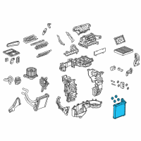 OEM 2016 Chevrolet Spark Evaporator Core Diagram - 42666241