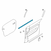 OEM 2009 Kia Sedona WEATHERSTRIP-Rear Door Belt Inside Diagram - 833414D000