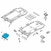 OEM Hyundai Santa Fe Overhead Console Lamp Assembly Diagram - 92810-S1000-YGE