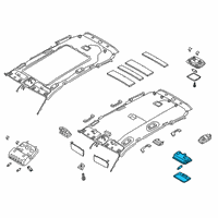 OEM 2022 Hyundai Santa Fe Room Lamp Assembly Diagram - 92850-C5000-UUE