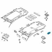 OEM 2021 Hyundai Santa Fe Rear Personal Lamp Assembly, Left Diagram - 92870-C1500-UUE