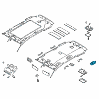 OEM 2019 Hyundai Santa Fe Rear Personal Lamp Assembly, Left Diagram - 92870-C1500-UUE