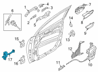 OEM Hyundai Tucson CHECKER ASSY-FRONT DOOR, LH Diagram - 76980-N9000