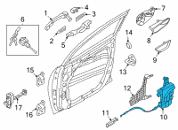 OEM 2022 Hyundai Tucson LATCH ASSY-FRONT DOOR, LH Diagram - 81310-CW000