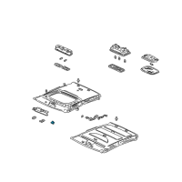 OEM 2001 Honda Civic Holder, Sunvisor *NH220L* (CLEAR GRAY) Diagram - 88217-S04-003ZA