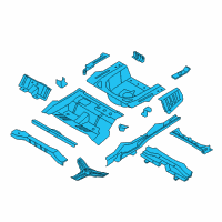 OEM Kia Optima Panel Complete-Rear Floor Diagram - 655002T021