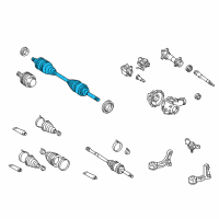 OEM 2001 Toyota Sequoia Axle Assembly Diagram - 43430-0C010