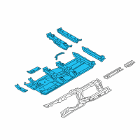 OEM 2021 BMW 745e xDrive FLOOR PANEL LEFT Diagram - 41-00-7-401-641