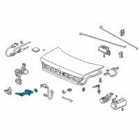 OEM Honda Accord Cylinder, Trunk Diagram - 74861-S82-A11