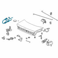 OEM 2002 Honda Accord Cable, Trunk & Fuel Lid Opener Diagram - 74880-S82-A01