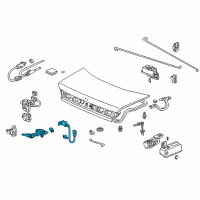 OEM 1999 Honda Accord Cylinder, Trunk Diagram - 74861-S82-A01