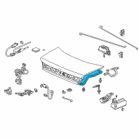 OEM 2000 Honda Accord Weatherstrip, Trunk Lid Diagram - 74865-S82-A01