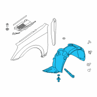 OEM Hyundai Front Wheel Guard Assembly, Right Diagram - 86812-3N700