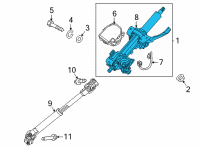 OEM Kia Sorento Column & Housing Assembly Diagram - 56390P2000